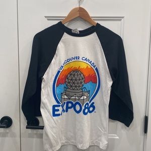 Vintage Rare EXPO 86 raglan baseball t shirt